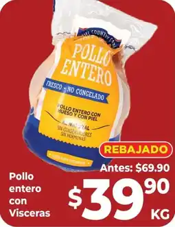 HEB Pollo entero con visceras oferta