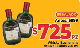 HEB Buchanans deluxe whisky 12 años oferta