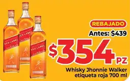 HEB Jhonnie Walker etiqueta roja whisky oferta