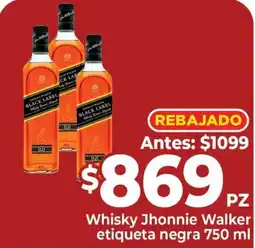 HEB Jhonnie Walker etiqueta negra whisky oferta