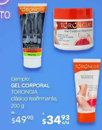 Woolworth Gel corporal torongia oferta