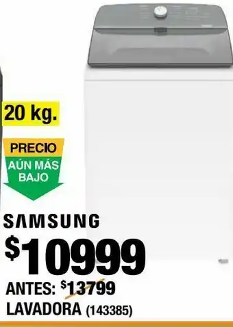 The Home Depot Lavadora carga superior 20 kg oferta