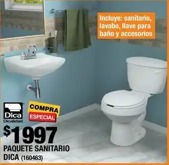 The Home Depot Paquete de sanitario dica dos piezas 4.8l redondo oferta