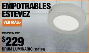 The Home Depot Luminario drum de techo led 5 pulgadas gris oferta