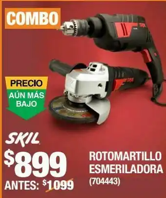 Combo de rotomartillo/taladro de percusión y esmeriladora/amoladora angular skil