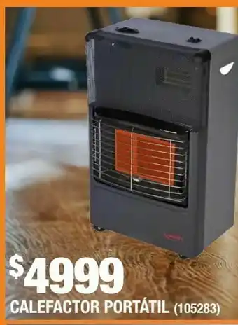 The Home Depot Calefactor portátil 2 en 1 gas lp infrarrojo y eléctrico de ventilador negro 30 m2 oferta