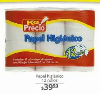 La Comer Papel higiénico ke precio 12 rollos oferta