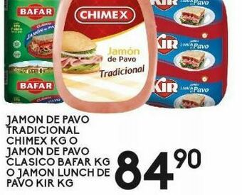 Alsuper Jamón de pavo chimex oferta