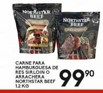 Alsuper Hamburguesas de res de sirloin o arrachera northstar beef oferta
