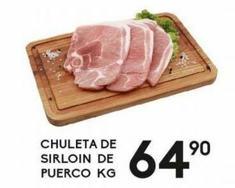 Alsuper Chuleta de sirlon cerdo oferta