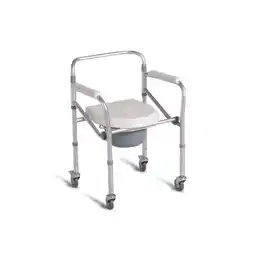 Farmacias Bazar SILLA COMODO M200-030 ALUMINIO CON RUEDAS METIX oferta