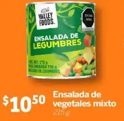 Soriana Mercado Valley Foods ensalada de vegetales mixto oferta
