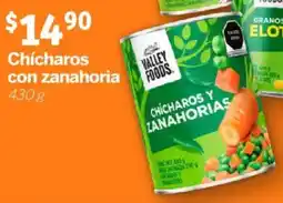 Soriana Mercado Valley Foods chicharos con zanahoria oferta
