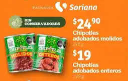 Soriana Mercado Valley Foods chipotles adobados molidos oferta