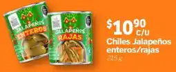Soriana Mercado Valley Foods chiles jalapeños enteros/rajas oferta