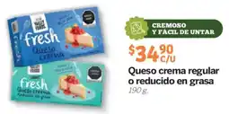 Soriana Mercado Valley Foods queso crema regular o reducido en grasa oferta