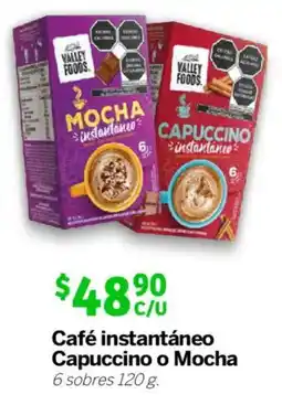 Soriana Mercado Valley Foods café instantáneo capuccino o mocha oferta