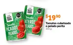 Soriana Mercado Valley Foods tomates cubeteado o pelado perita oferta