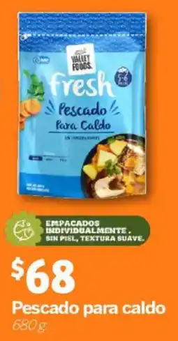 Soriana Mercado Valley Foods pescado para caldo oferta