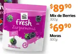 Soriana Mercado Valley Foods zarzamoras oferta