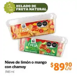 Soriana Mercado Valley Foods nieve de limon o mango con chamoy oferta