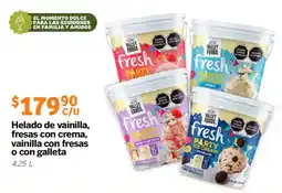Soriana Mercado Helado de vainilla, fresas con crema, vainilla con fresas o con galleta oferta