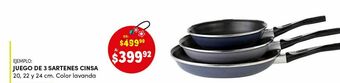 DelSol Juego de 3 sartenes cinsa oferta