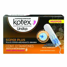 Farmacias YZA Kotex Unika Tampon Super Plus 12 Pzas oferta