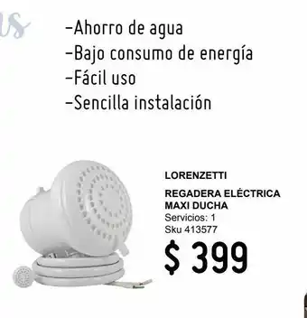 Regadera eléctrica lorenzetti  maxi ducha