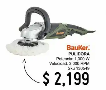 Pulidora bauker 1300w