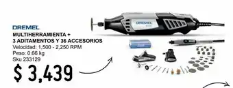 Dremel 4000 kit con 3 aditamentos y 36 accesorios