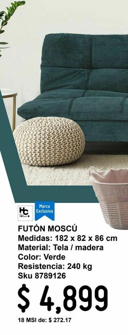 Sodimac Homecenter Futón moscu verde oferta