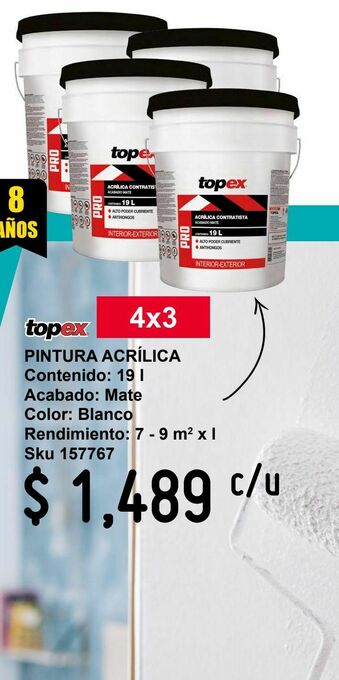 Sodimac Homecenter Pintura acrílica 19 l blanca oferta