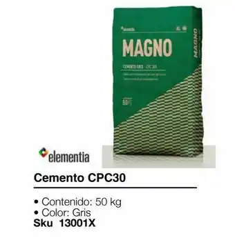 Sodimac Homecenter Cemento elementia oferta