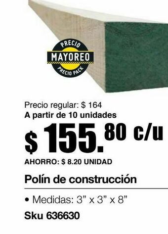 Sodimac Homecenter Polín de construcción oferta