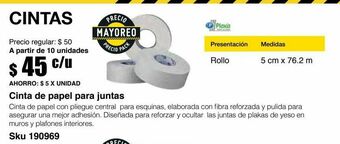 Cinta de papel param