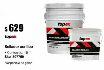 Sodimac Homecenter Topex sellador acrilico19l oferta