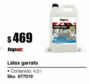 Sodimac Homecenter Topex latex garrafa 4.5l oferta