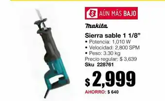 Sierra sable 1 1/8" 1010 w makita
