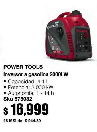 Sodimac Homecenter Inversor 2000i w marca powermate oferta
