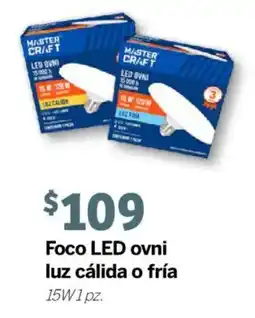 Soriana Mercado Foco LED ovni luz cálida o fría 15W oferta