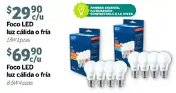 Soriana Mercado Foco LED luz cálida o fría 13W oferta