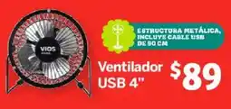 Soriana Mercado Ventilador USB 4" oferta