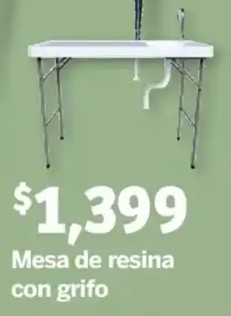 Soriana Mercado Mesa de resina con grifo oferta