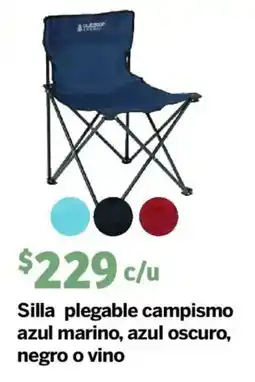 Soriana Mercado Silla plegable campismo azul marino, azul oscuro, negro o vino oferta