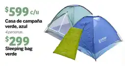 Soriana Mercado Casa de campaña verde, azul oferta