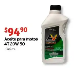Soriana Mercado Aceite para motos 4T 20W-50 oferta