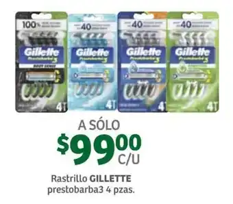 Rastrillo Gillette Prestobarba3 4 pzas