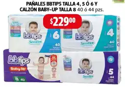 Farmacias Guadalajara Pañales bbtips talla 4, 5 ó 6 y calzón baby-up talla 8 oferta