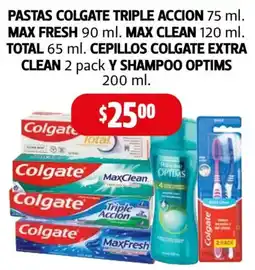 Farmacias Guadalajara Colgate pasta dental, cepillos y Optims shampoo oferta